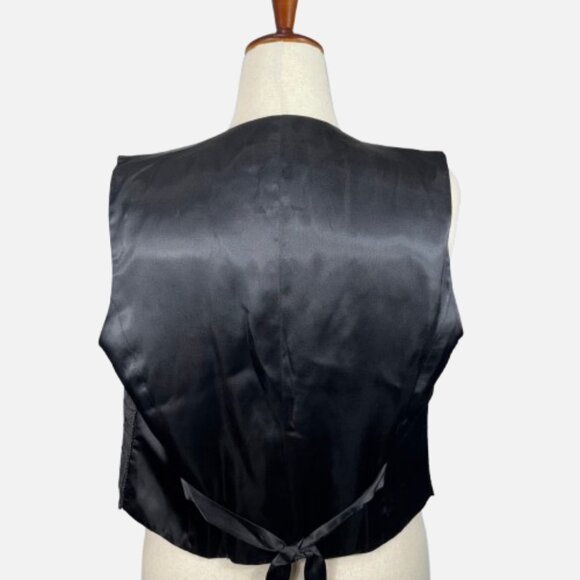 Liz Claiborne Womens Silk Beaded Fairy Waistcoat Vest Whimsigoth Witchy (Size M) - Picture 5 of 16